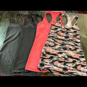 Lululemon 4 pc lot Tanks size medium